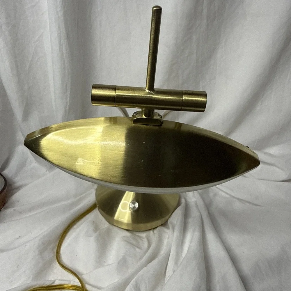 Vintage PostModern Brass Halogen Desk Lamp Lite Source LS3616 Retro 90's Dimmer
